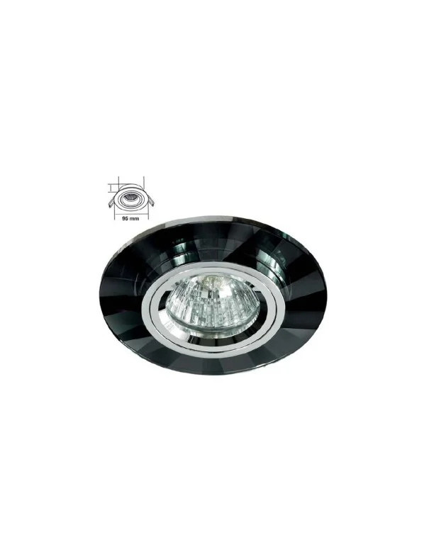Empotrable Cristal Facetado Negro