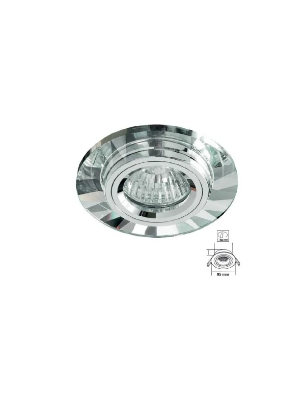 Empotrable Cristal Facetado Transparente Espejo