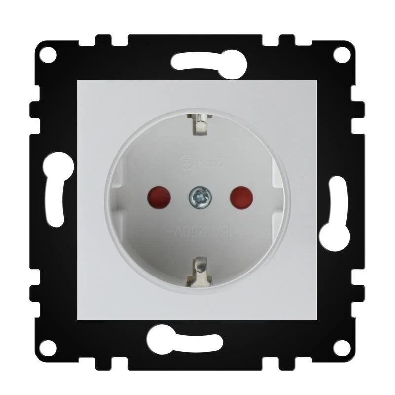 Enchufe Empotrable Tipo F Schuko Blanco 16A IP20 Serie wLux