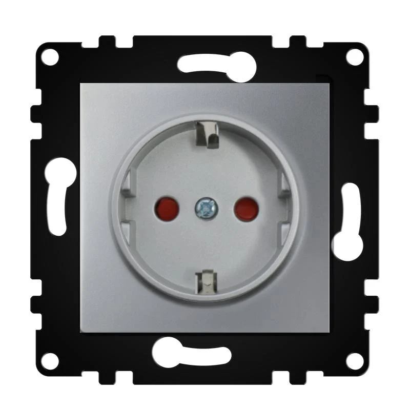 Enchufe Empotrable Tipo F Schuko Gris 16A IP20 Serie wLux