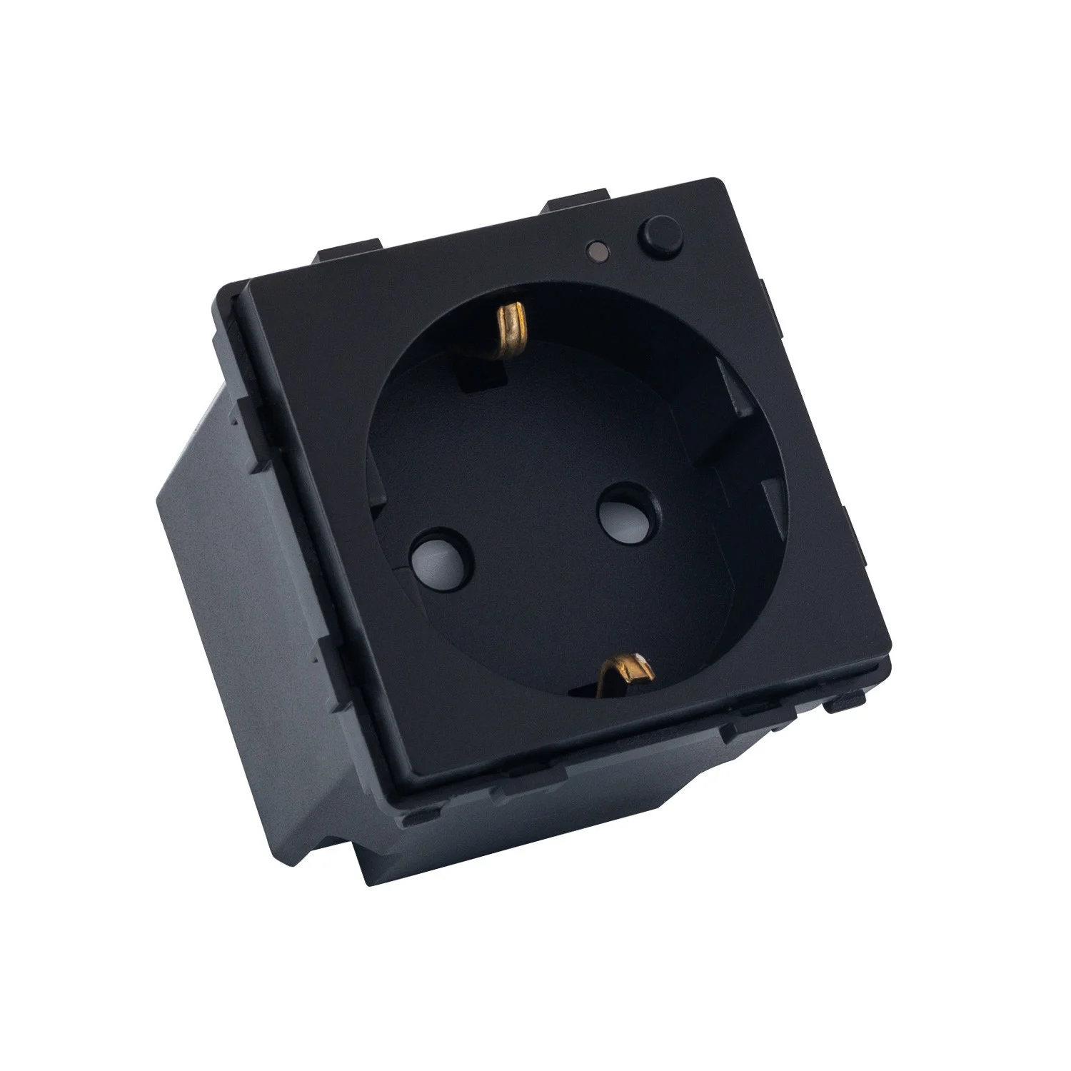 Enchufe Tipo F Schuko 16A IP20 WiFi Negro Compatible con Alexa y Google Home Serie Modern