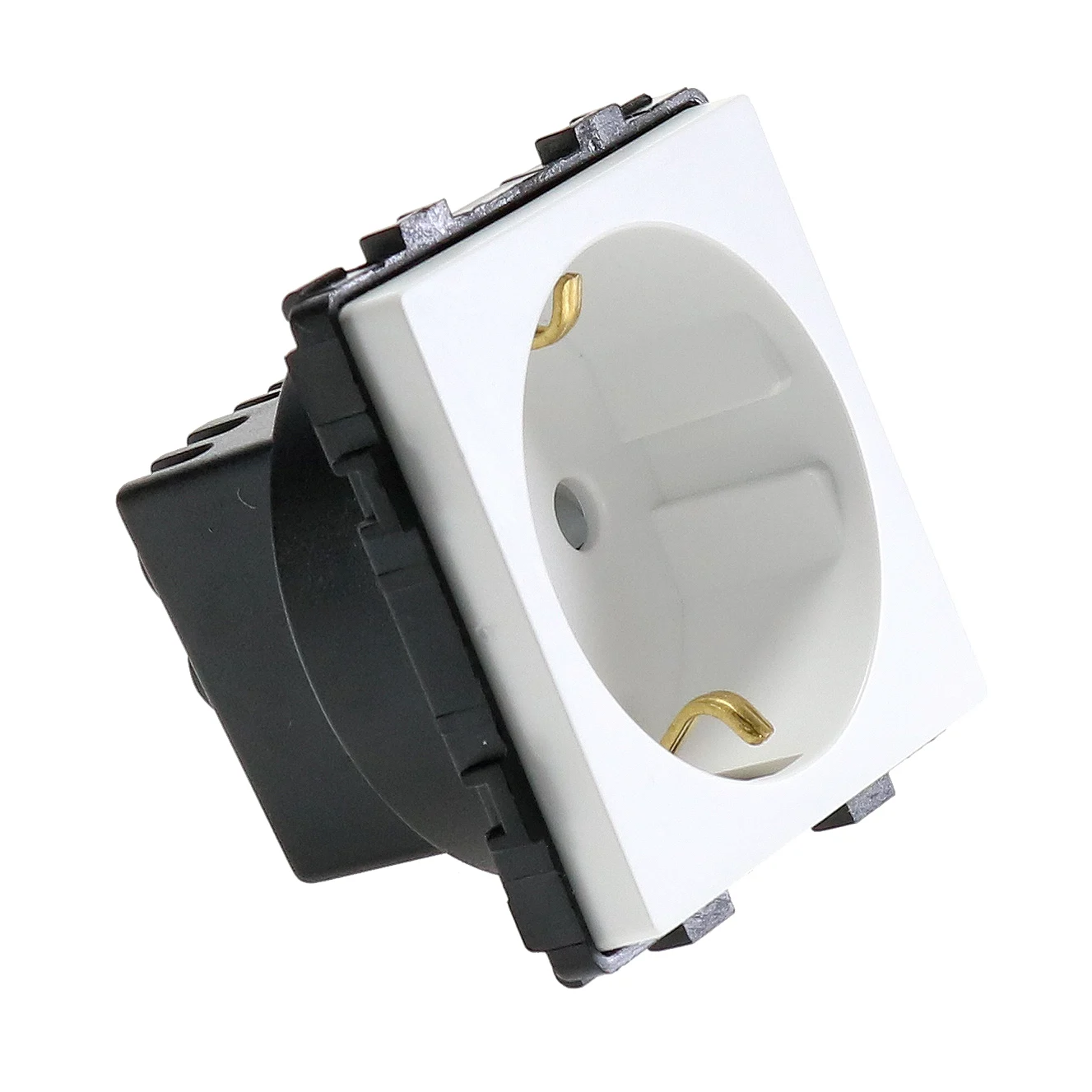 Enchufe Tipo F Schuko 16A IP20 Blanco Serie Modern