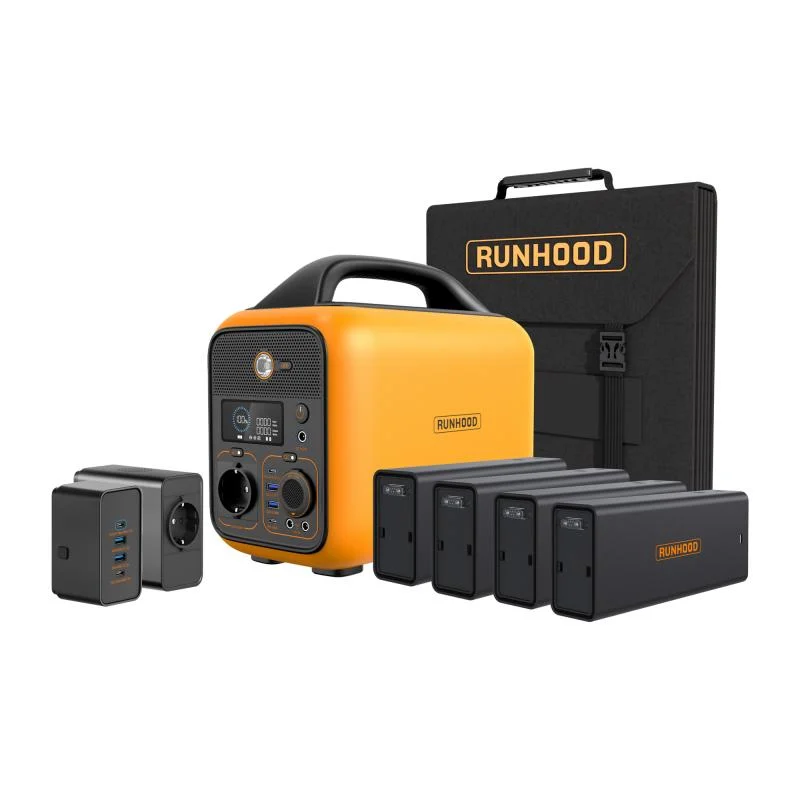Estación Batería Portátil Runhood Rallye 600 Pro 1296Wh con 4 Módulos Intercambiables + Panel Solar 100W