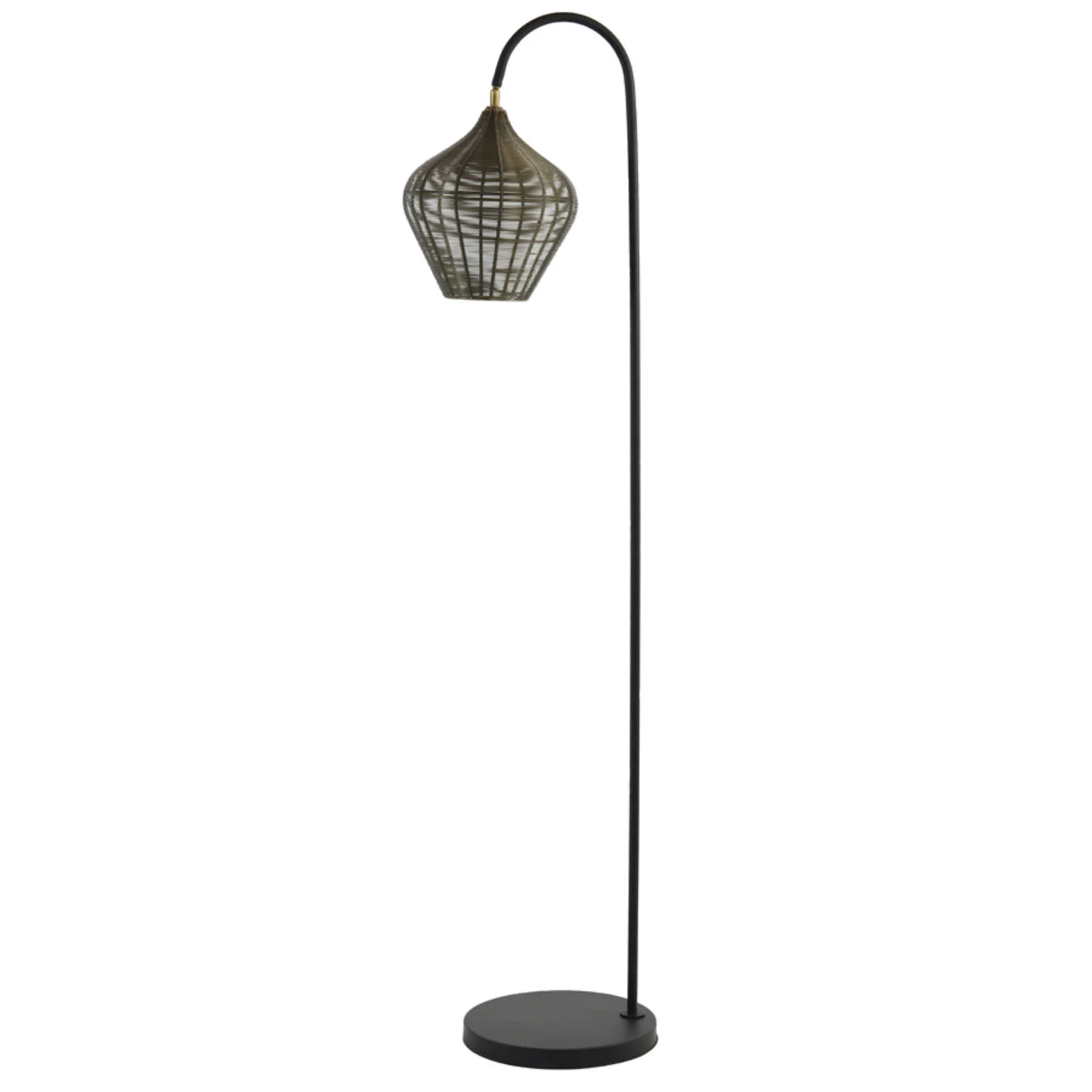 Lámpara colgante de ratán con aspecto metálico Light & Living Alvaro