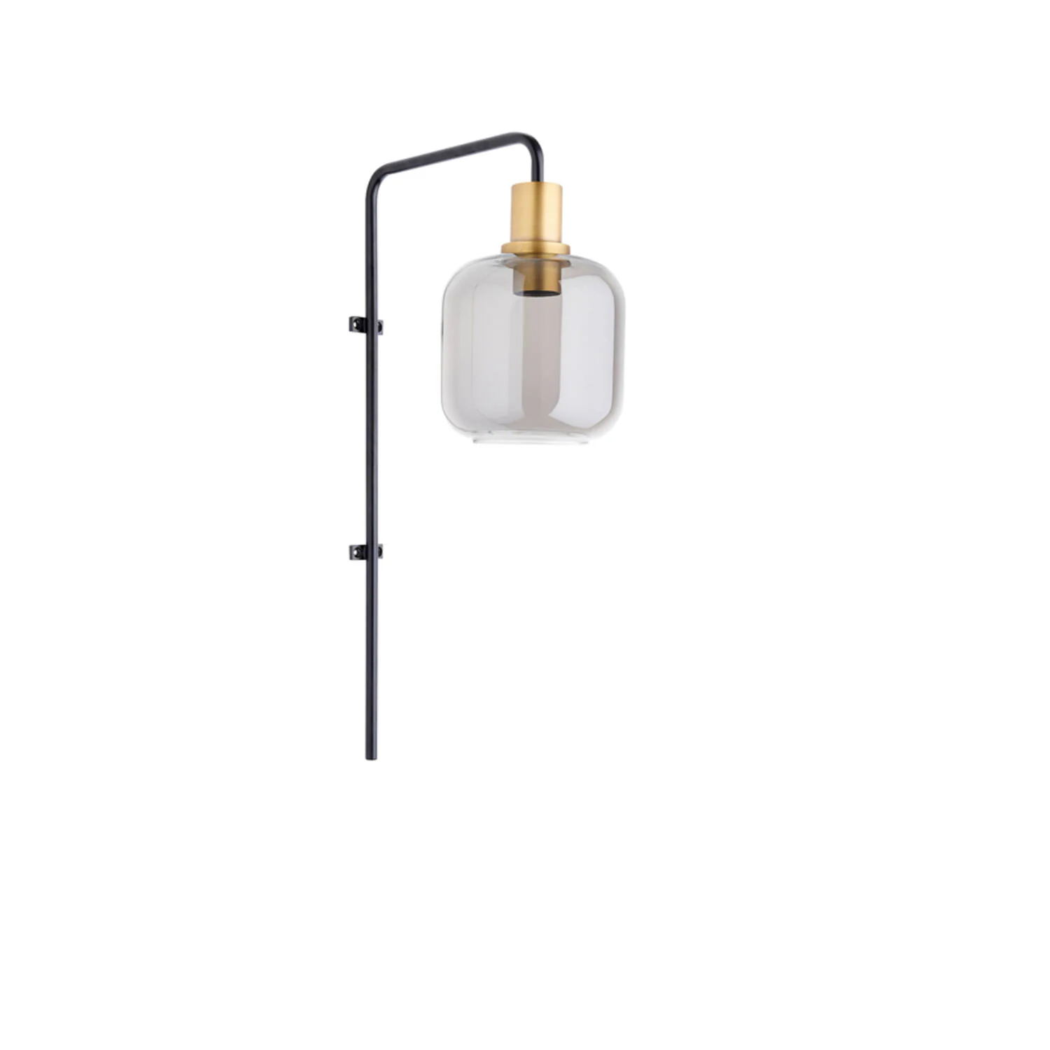 Lámpara colgante de vidrio con detalle dorado Light & Living Lekar