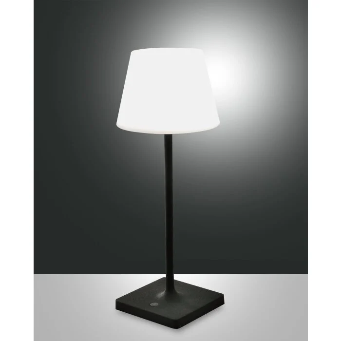 Fabas Luce Adam Lámpara de mesa LED Gris, 1 luz