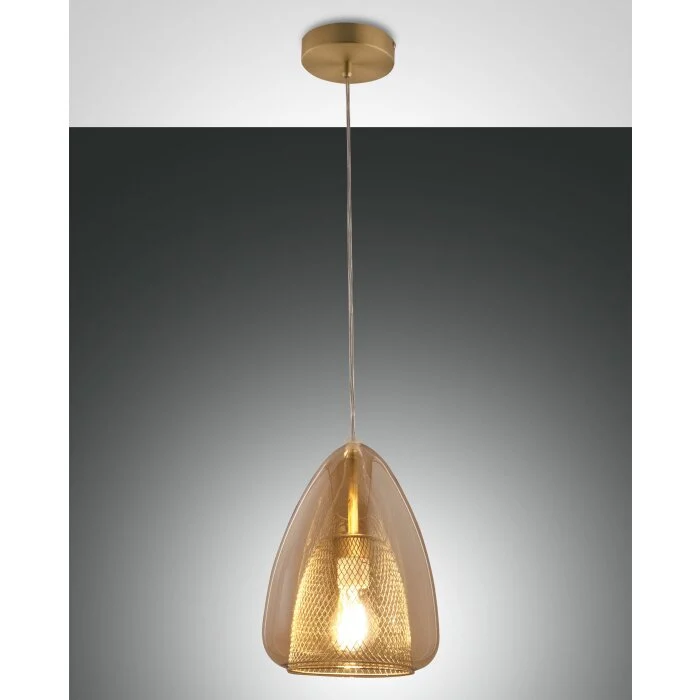 Fabas Luce Britton Lámpara Colgante Latón, 1 luz