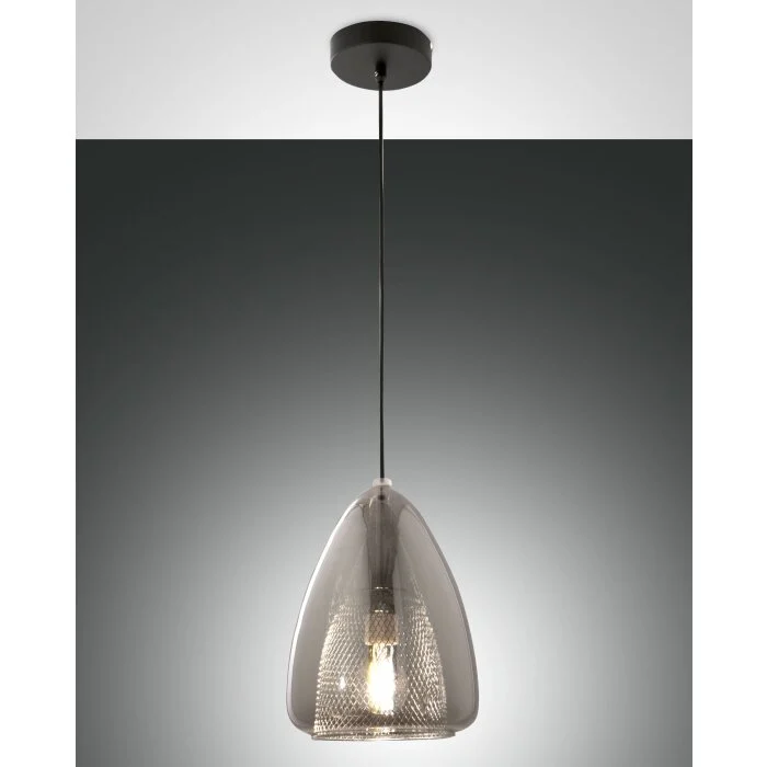 Fabas Luce Britton Lámpara Colgante Negro, 1 luz
