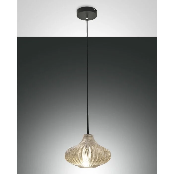 Fabas Luce Budelli Lámpara Colgante Negro, 1 luz