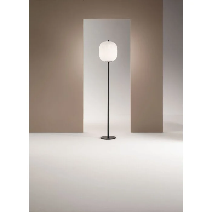 Fabas Luce Domizia Lámpara de Pie Negro, 1 luz
