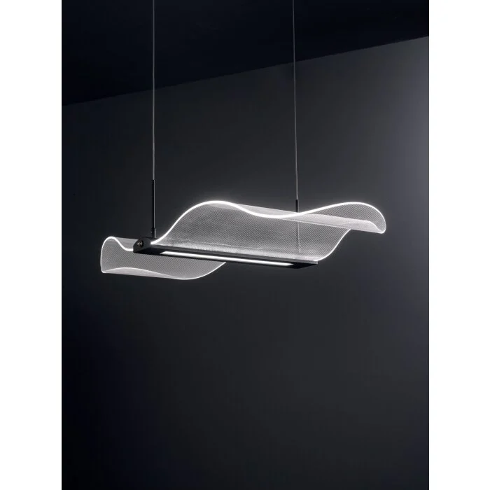 Fabas Luce Fenice Lámpara Colgante LED Negro, 1 luz