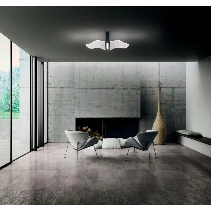 Fabas Luce Fenice Lámpara de Techo LED Negro, 1 luz
