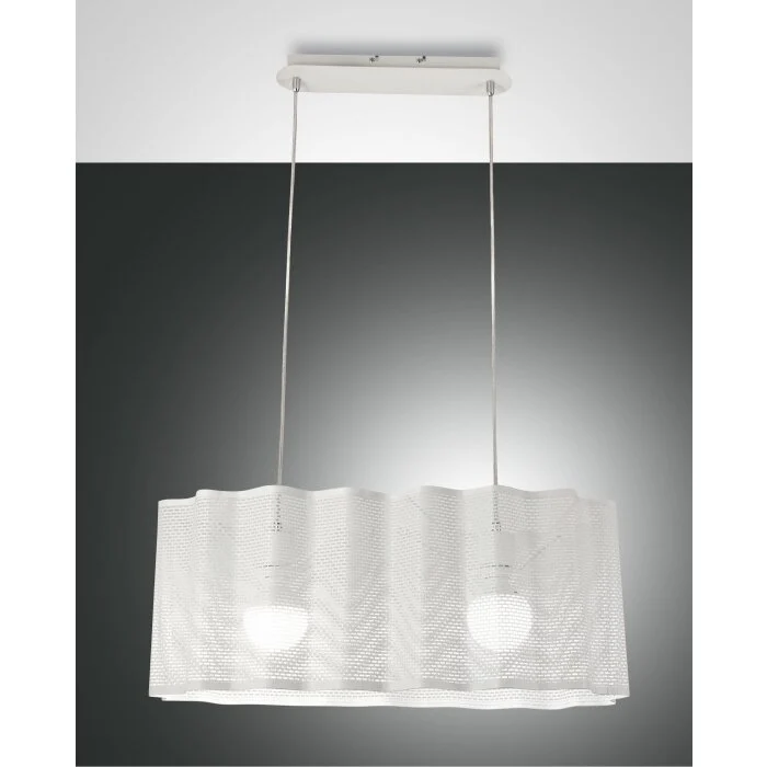 Fabas Luce Glicine Lámpara Colgante Blanca, 2 luces