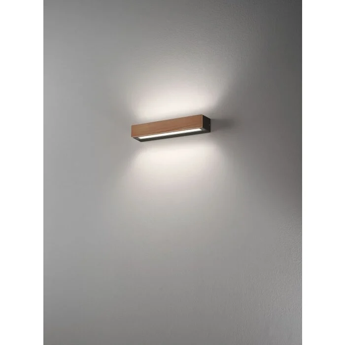 Fabas Luce Hazel Aplique LED Madera oscura, Negro, 1 luz