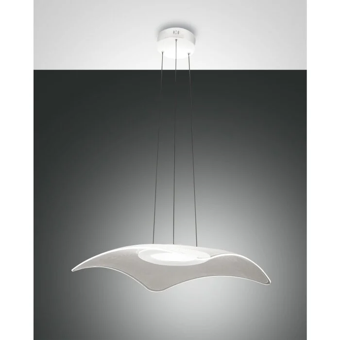 Fabas Luce Ibiza Lámpara Colgante LED Blanca, 1 luz