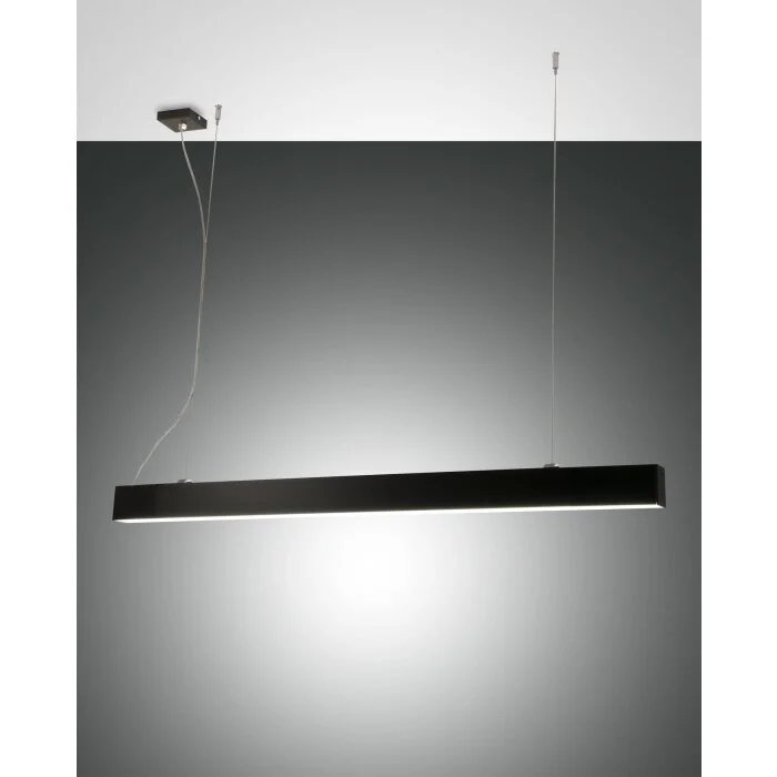 Fabas Luce Next Lámpara Colgante LED Negro, 2 luces