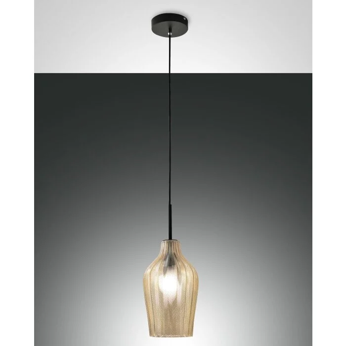 Fabas Luce Stintino Lámpara Colgante Negro, 1 luz