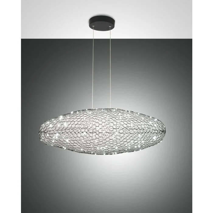 Fabas Luce Sumter Lámpara Colgante LED Negro, 1 luz