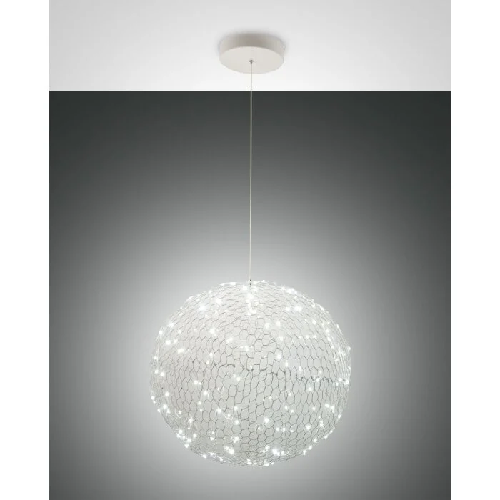 Fabas Luce Sumter Lámpara Colgante LED Blanca, 1 luz