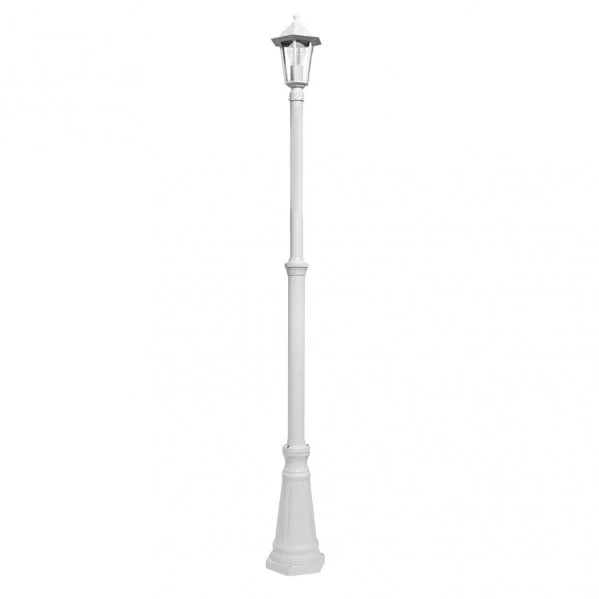Farola de Exterior para Jardín Blanco Aluminio / Cristal 1xE27 IP44