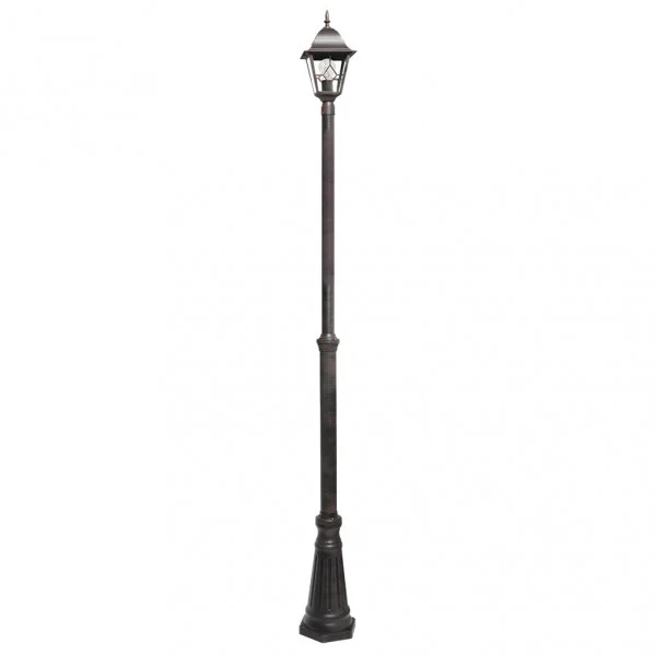 Farola de Exterior para Jardín Marrón Aluminio / Cristal 1xE27 IP44