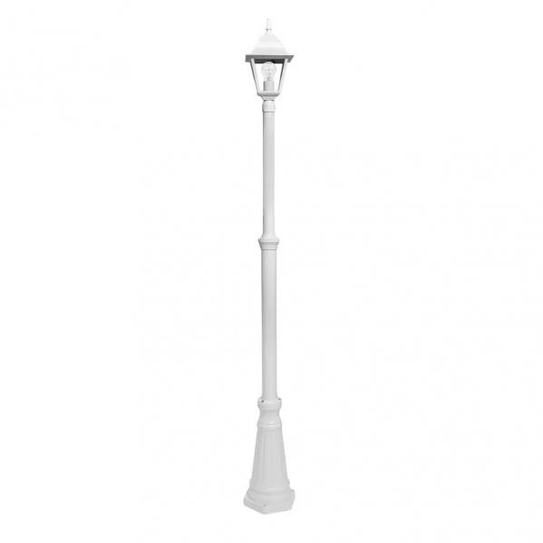 Farola de Exterior para Jardín Blanco Aluminio / Cristal 1xE7 IP44