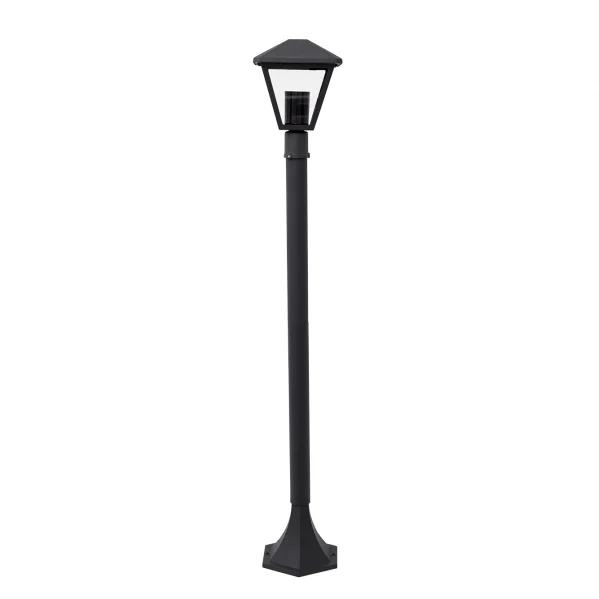 Farola de Exterior para Jardín Gris oscuro Metal / Cristal 1xE27 IP44
