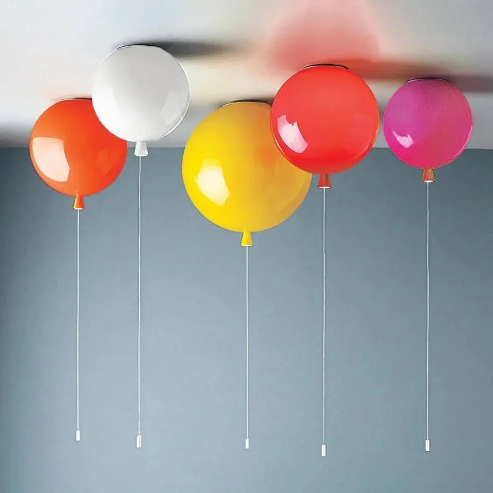 Plafon globo infantil LED de luz suave para habitación infantil