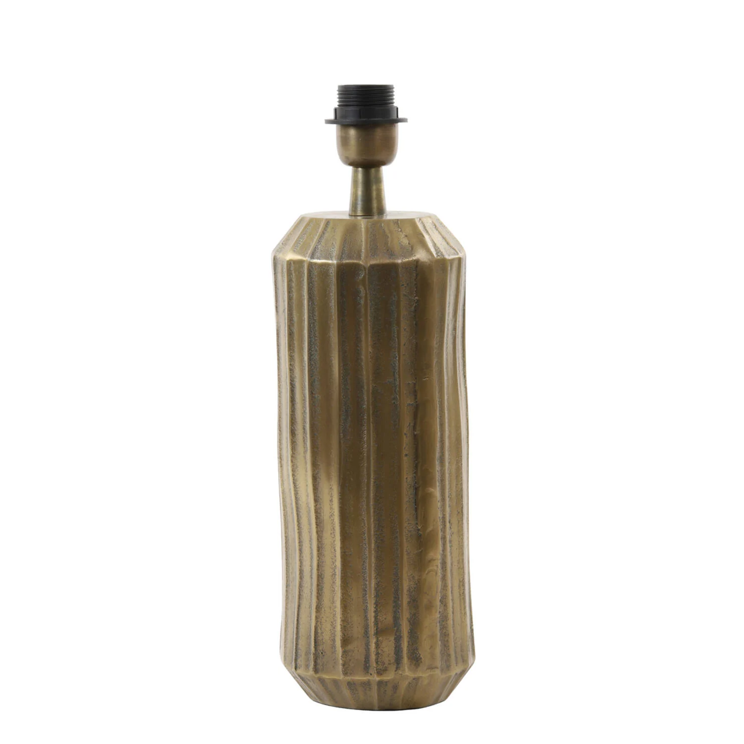 Base de lámpara dorada con patrón de estrías Light & Living Levy
