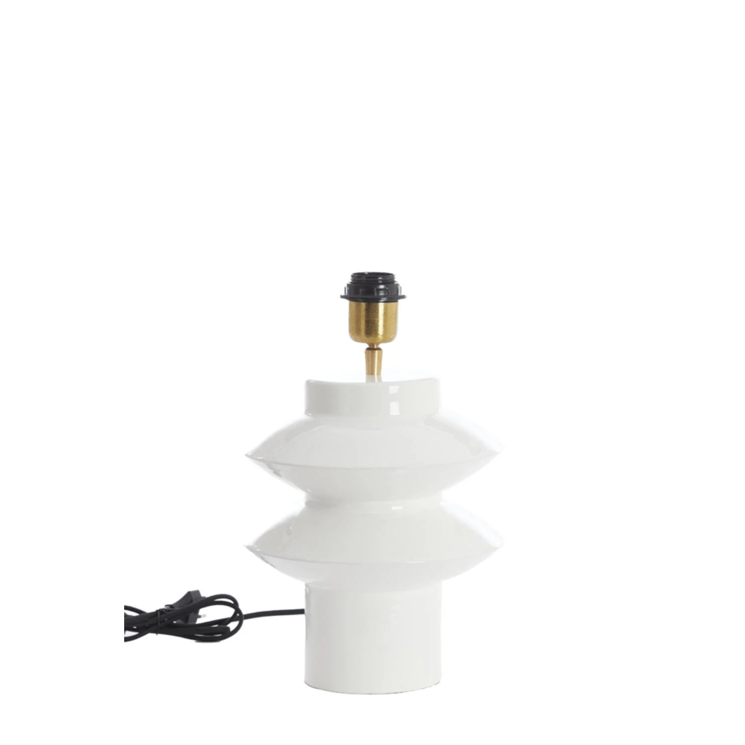 Base de lámpara de cerámica blanca Light & Living Petch