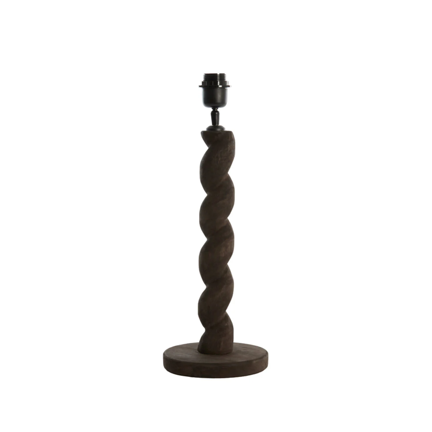 Base de lámpara negra retorcida Light & Living Nanno