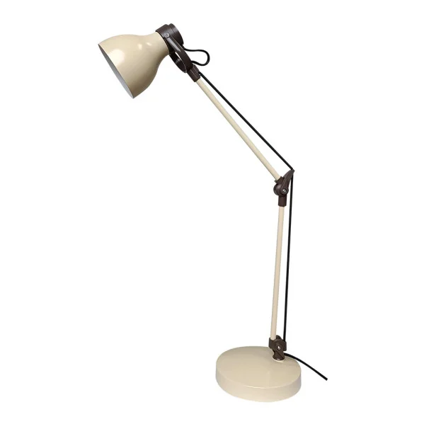 Flexo LED Beige/ Marrón Bombilla E14