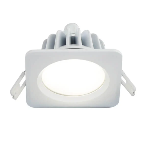 Foco Downlight LED 7W IP65 Cuadrado Blanco para Baños / Exterior / Spa