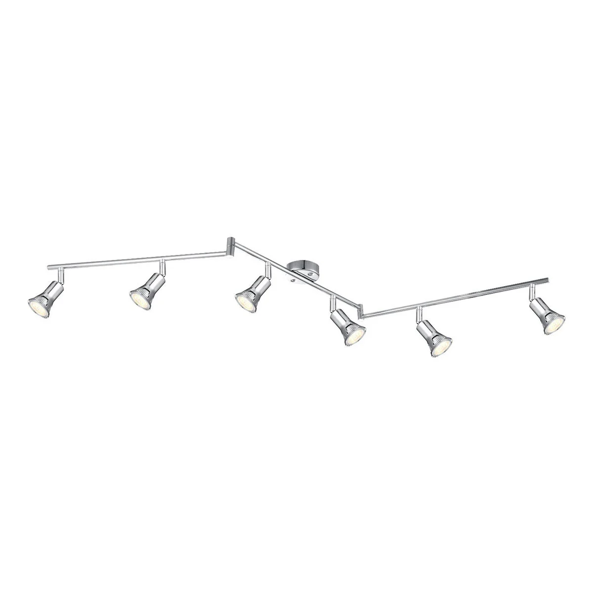 Foco industrial de 6 luces cromo Globo Dante