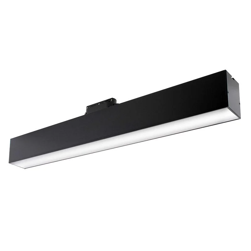 Foco LED para carril Lineal Track 12W Negro Trifásico con Temperatura Regulable