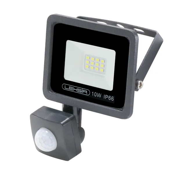 Foco Proyector LED SMD Lexsir 10W Regulable con Detector de Movimiento PIR IP66
