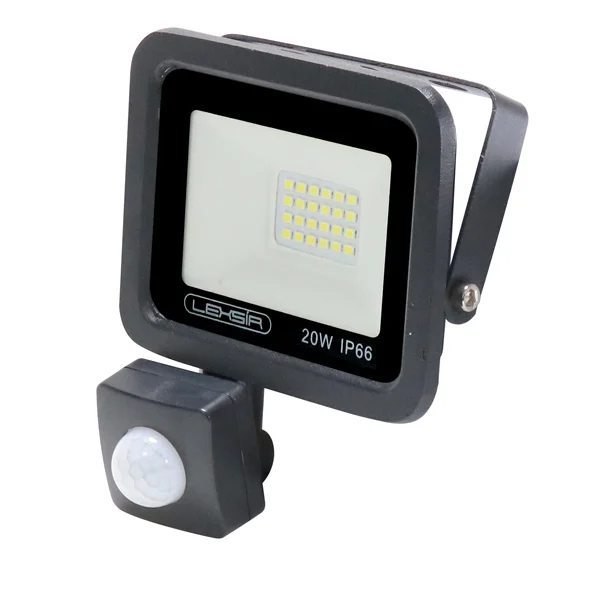 Foco Proyector LED SMD Lexsir 20W Regulable con Detector de Movimiento PIR IP66