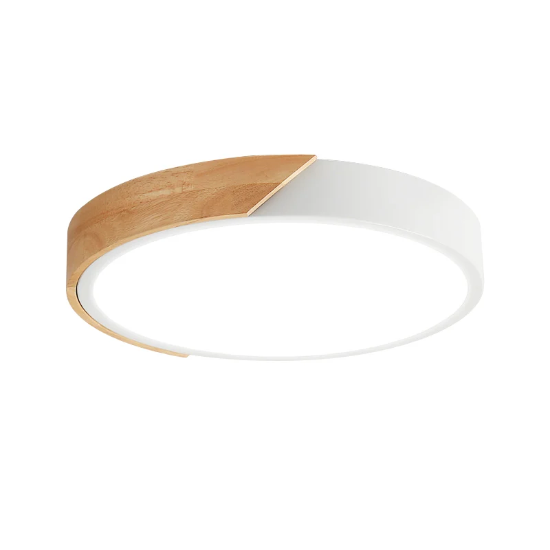 Plafón LED Circular Madera Natural Regulable CCT 24W 2400LM Ø30 con Mando a Distancia