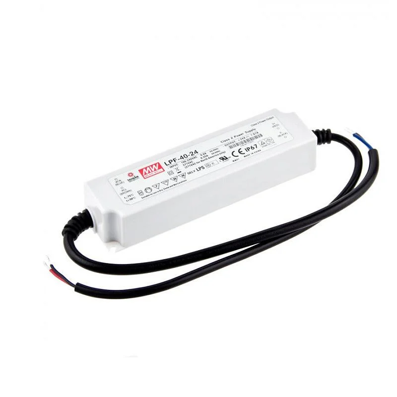 Fuente de Alimentación Para Tiras LED Mean Well 40W 24V DC IP67