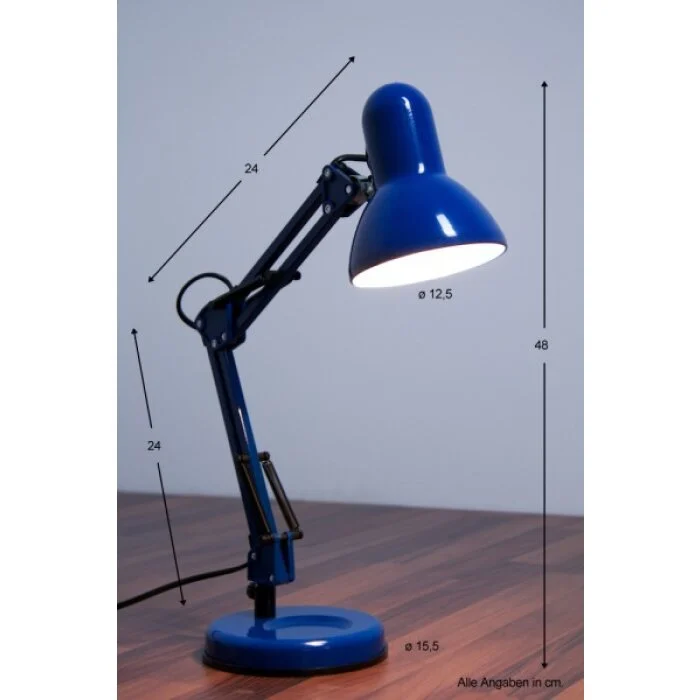 Globo Famous Lámpara de escritorio Azul, 1 luz