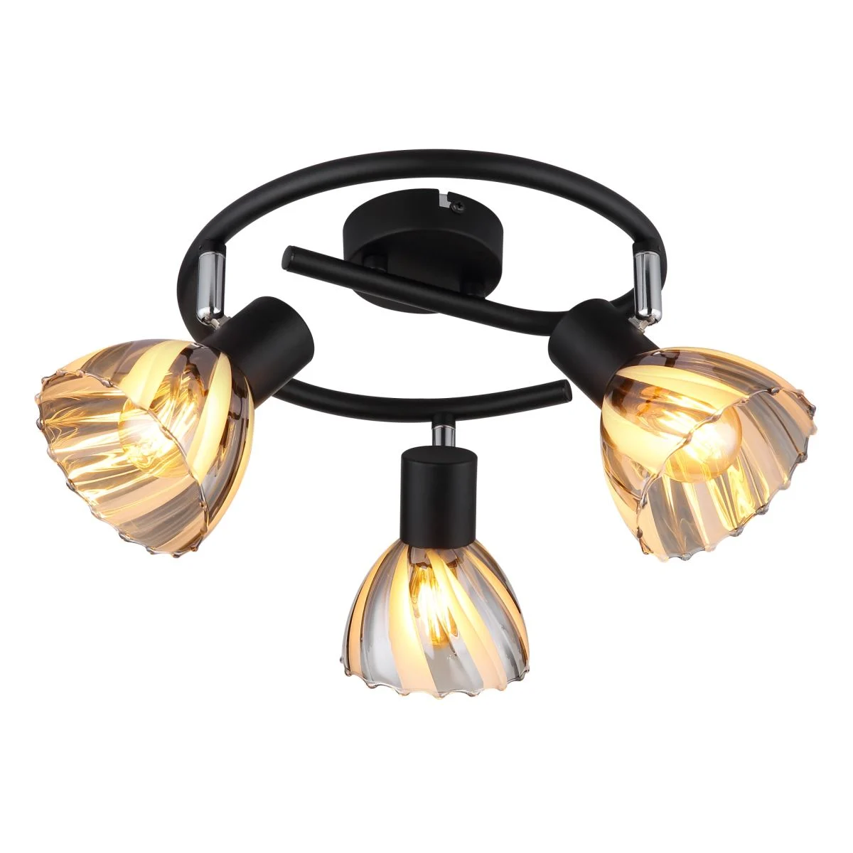 Elegante foco con vidrio ahumado Zachery