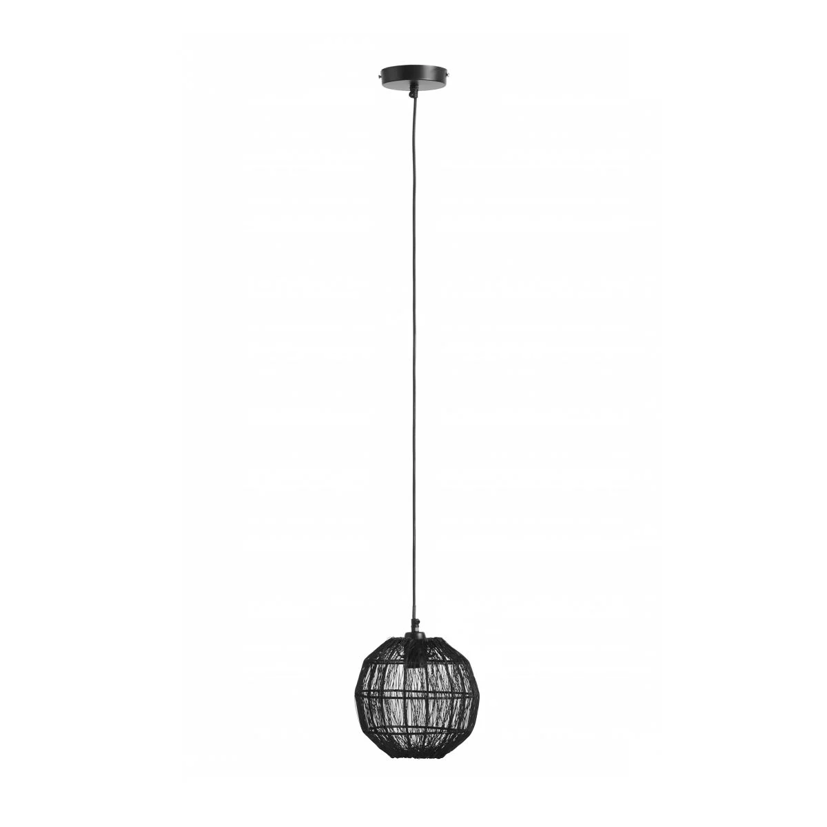 Elegante lámpara de suspensión negra para interiores Hermi Ii
