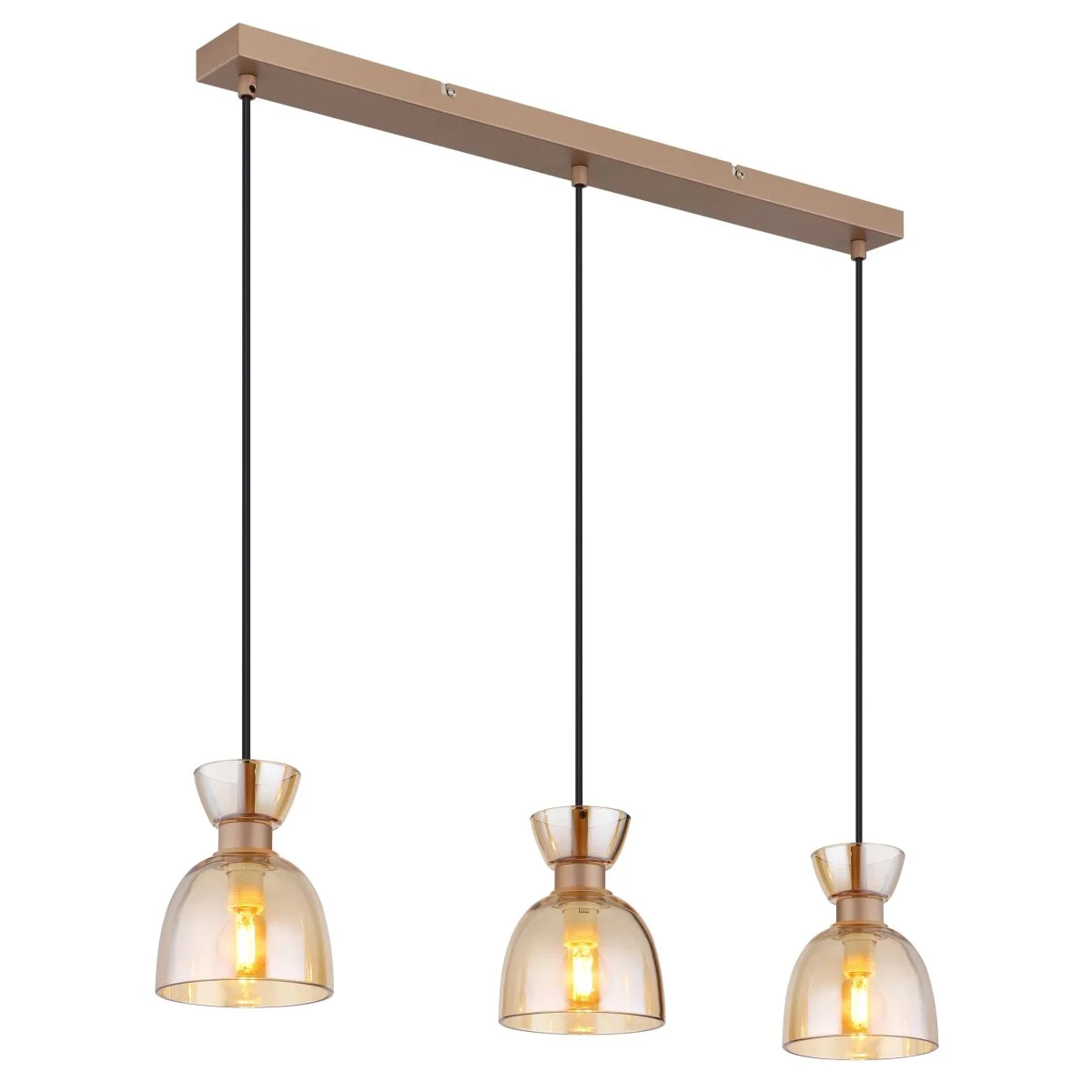 Lámpara moderna colgante con péndulos de cristal Massey