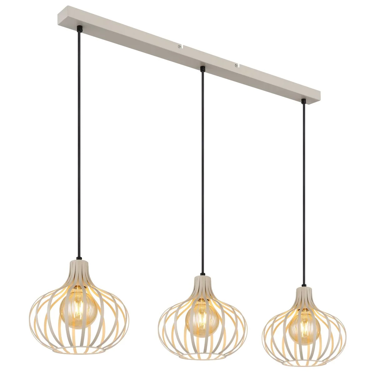 Lámpara colgante de crema elegante y moderna Mateo