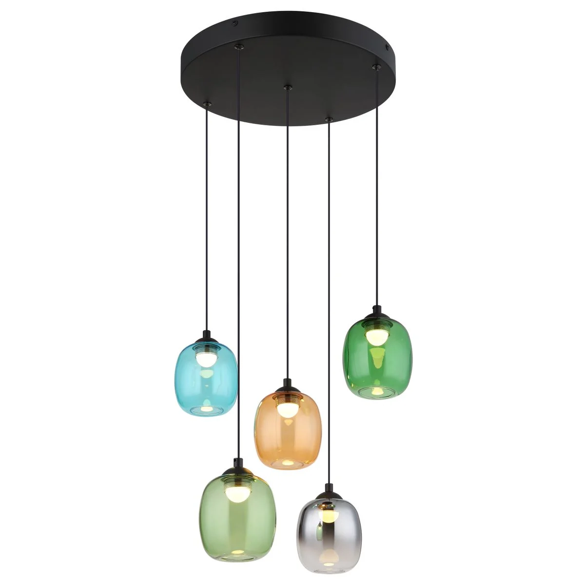 Lámpara colgante minimalista con opciones de color de vidrio Minara