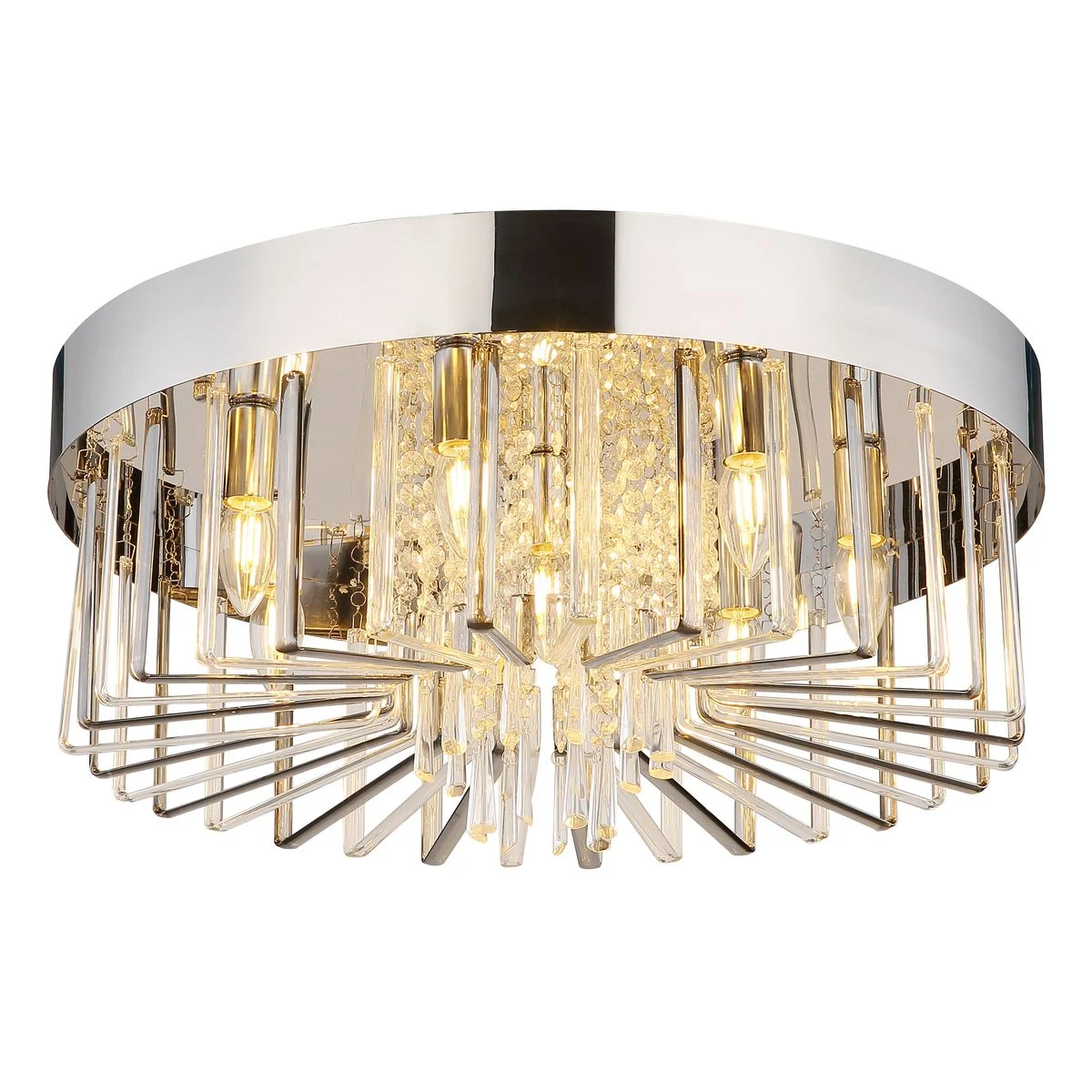 Lámpara de techo elegante con acabado de cristal Kirina
