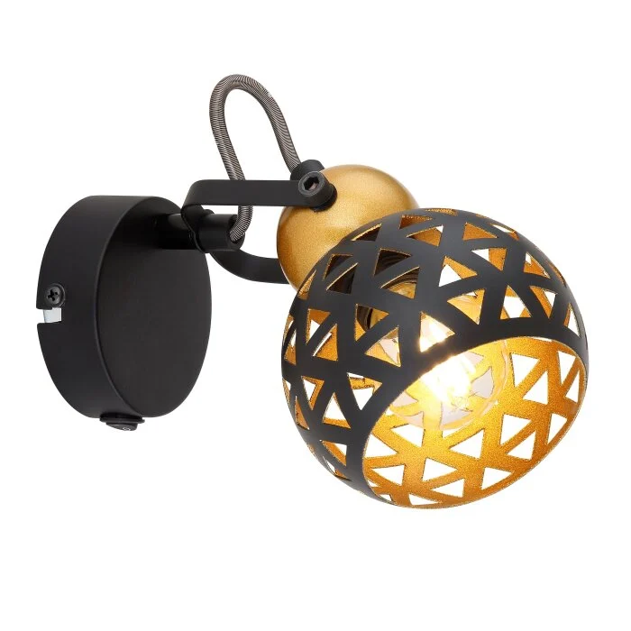 Globo SARRA Aplique Negro, 1 luz