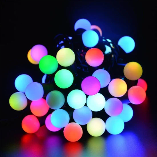 Guirnalda LED de Bombillas Cable Verde 8 Funciones 3.6W RGB 40LEDs IP44 (5 Metros)