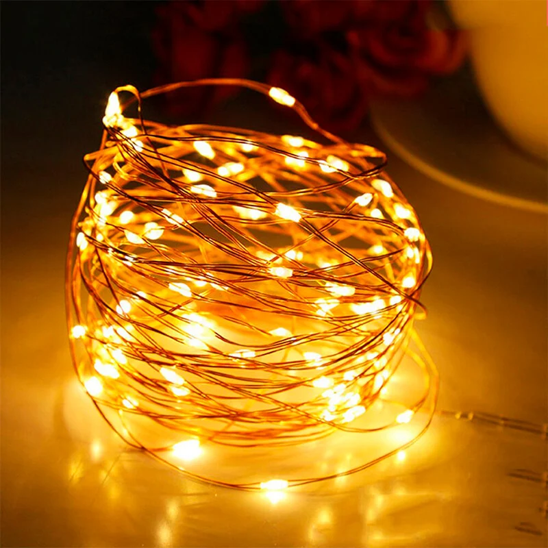 Guirnalda LED de Alambre 0.8W 40LEDs IP20 3xAA (4 Metros)