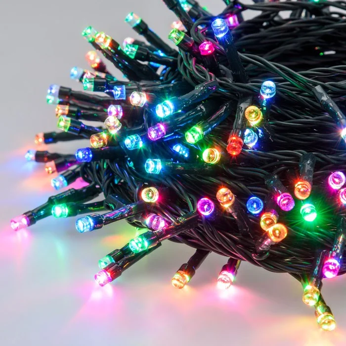Guirnalda LED Cable Verde 8 Funciones 3.6W RGB 50LEDs IP44 (5 Metros)